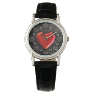 Romantisches Blumenherz Valentine Liebe Armbanduhr