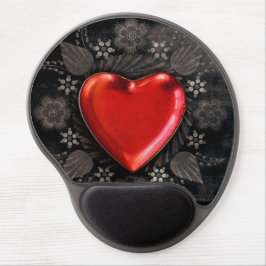Romantisches Blumenherz Valentine Liebe Gel Mousepad