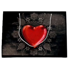 Romantisches Blumenherz Valentine Liebe Große Geschenktüte