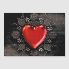 Romantisches Blumenherz Valentine Liebe Magnetkarte