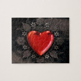 Romantisches Blumenherz Valentine Liebe Puzzle