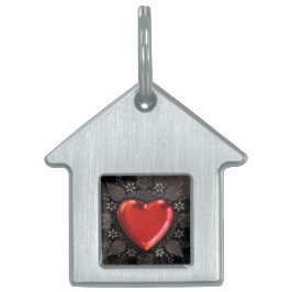 Romantisches Blumenherz Valentine Liebe Tiermarke