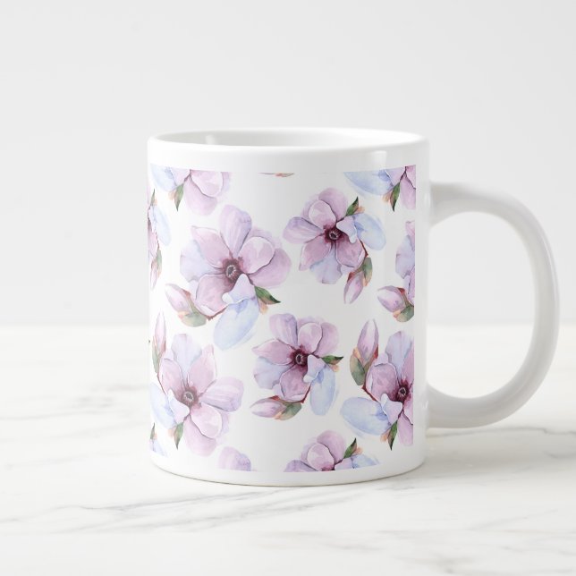Romantisches Blumenmuster Jumbo-Tasse (Rechts)