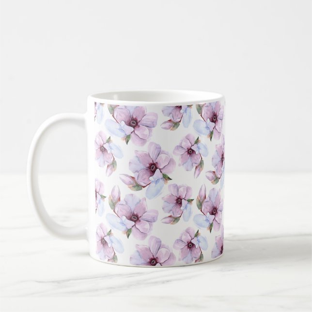 Romantisches Blumenmuster Kaffeetasse (Links)