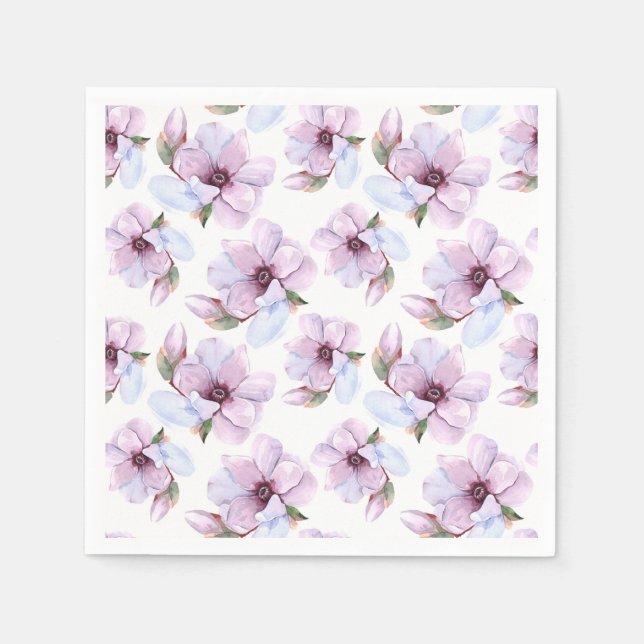 Romantisches Blumenmuster Serviette (Vorderseite)