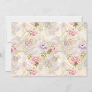Romantisches Blumenpapier für Wasserfarben - Elega Einladung