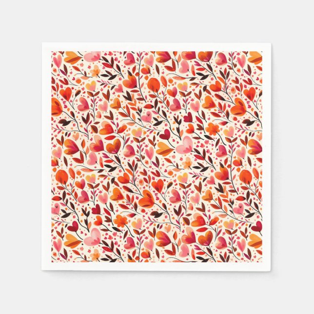 Romantisches Blut: Valentinstag Serviette (Vorderseite)