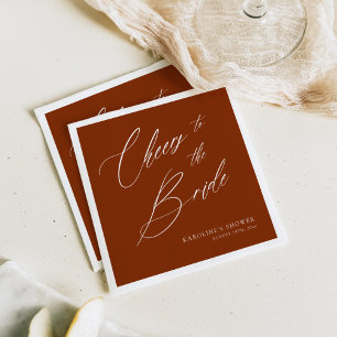 Romantisches Bohemisches Whimsy Script Brautparty  Serviette