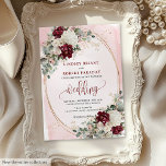 Romantisches Boho Burgundy Rose Wedding Invitation Einladung<br><div class="desc">✅ Für passende Artikel suchen Sie 207W in meinen Kollektionen ✅ Feiern Sie Ihren besonderen Tag in zeitloser Eleganz mit dieser Aquareller Hochzeitseinladung mit bordeauxroten und rot-grünen Rose mit zarten goldenen Blätter. Das Design vereint Marsala, Maron und dunkelrote Blumen mit sanften Blütentönen und schafft eine romantische und luxuriöse Farbpalette, die...</div>