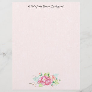 Romantisches Bouquet-Schriftbuch Briefbogen