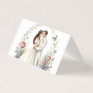Romantisches Brautpaar Blumiges Elegantes Hochzeit