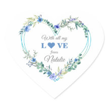 Romantisches Brautparty Blaue Flora