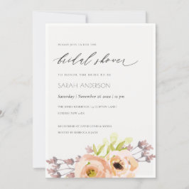 ROMANTISCHES BRAUTPARTY, LILA, BLUE FLORAL EINLADUNG