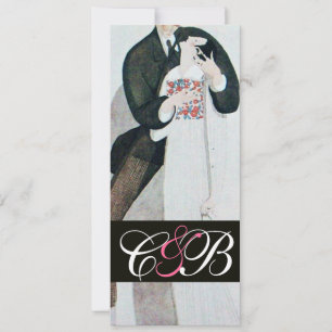 ROMANTISCHES BRIDE & GROOM WEDING PARTY MONOGRAM EINLADUNG