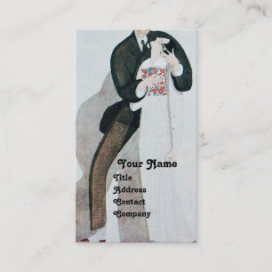 ROMANTISCHES BRIDE & GROOM WEDING PARTY MONOGRAM VISITENKARTE