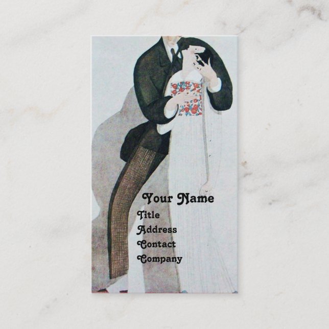 ROMANTISCHES BRIDE & GROOM WEDING PARTY MONOGRAM VISITENKARTE (Vorderseite)