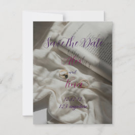 Romantisches Budget Hochzeit Speichern Sie die Dat Save The Date
