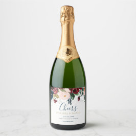 Romantisches Burgund, Rosa, Blau und Schwarz