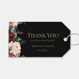 Romantisches Burgund, Rosa, Blau und Schwarz Viele Geschenkanhänger