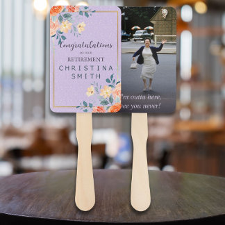 Romantisches Chic Floral Watercolor Retirement Par Fächer