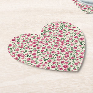 Romantisches Chic Pink Roses Brautparty Untersetzer