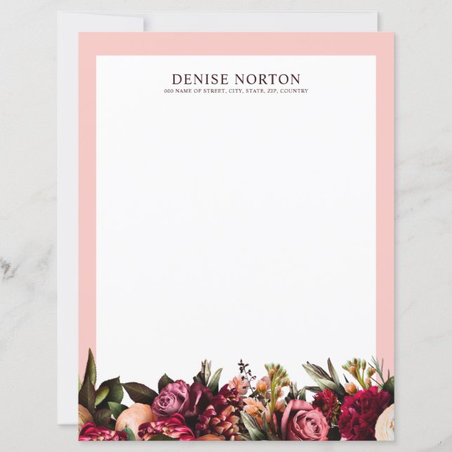 Romantisches Chrysanthemum auf Gossamer Pink (Vorderseite)