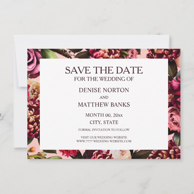 Romantisches Chrysanthemum auf Gossamer Pink (Rückseite)