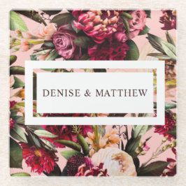 Romantisches Chrysanthemum auf Gossamer Pink Glasuntersetzer