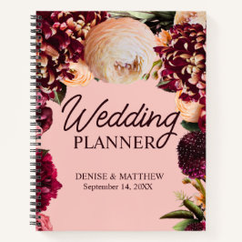 Romantisches Chrysanthemum auf Gossamer Pink Notizbuch