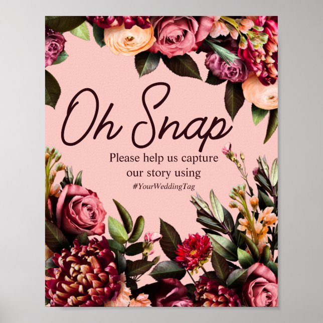 Romantisches Chrysanthemum auf Gossamer Pink Poster (Vorne)