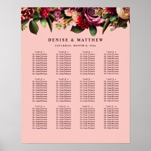 Romantisches Chrysanthemum auf Gossamer Pink Poster