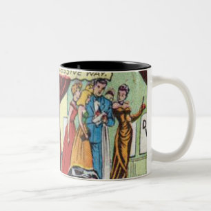 Romantisches Comic der 50er Jahre   Bestes Vintage Zweifarbige Tasse