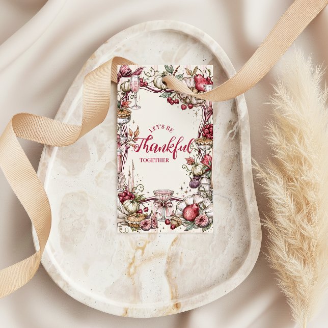 Romantisches Coquette-Friendsgiving-Dinner Geschenkanhänger (Von Creator hochgeladen)