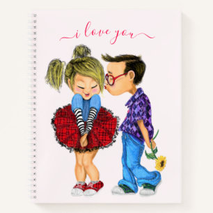 Romantisches Coupé - I Liebe You Notizbuch
