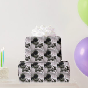 Romantisches Couple Vintag Retro Foto Elegante Lie Geschenkpapier