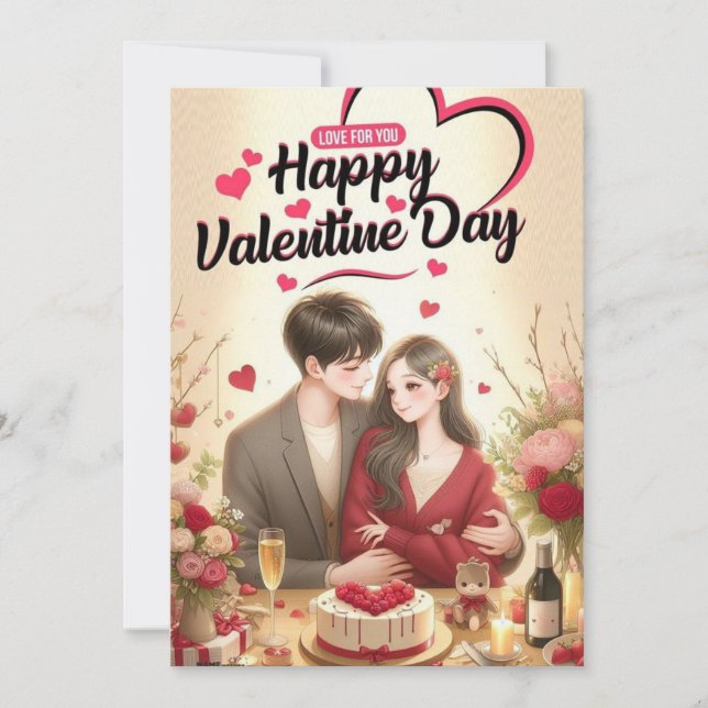 Romantisches Design für das Geschenk der perfekten Einladung (Vorderseite)
