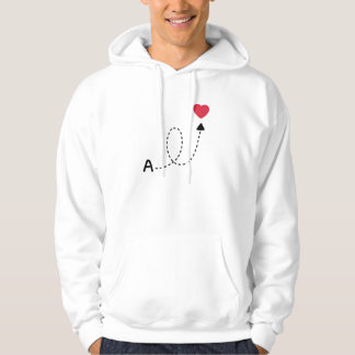 Romantisches Design mit erstem Buchstaben der Lieb Hoodie