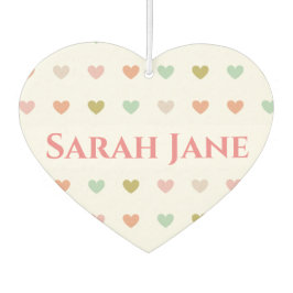 Romantisches Design mit Herz und beiden Namen Autolufterfrischer