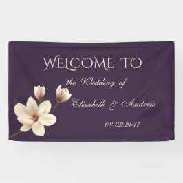 Romantisches elegantes Magnolia Wedding Banner