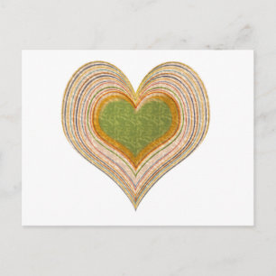 Romantisches Emerald Gold Herz Postkarte