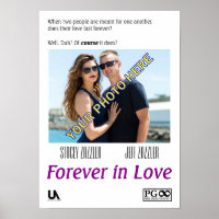 Romantisches Filmplakat, das von YOU angepasst wer