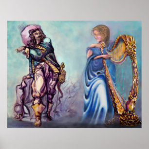 Romantisches Flirt-Poster Poster