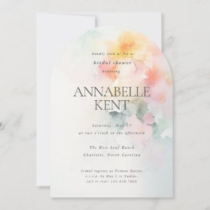 Romantisches Floralfarbenes Brautparty Einladung