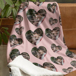 Romantisches Foto Herz Pink Sherpa Blanket Sherpadecke