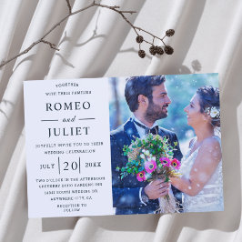 Romantisches Foto Hochzeit Einladung