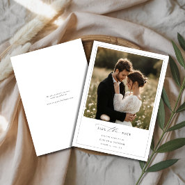 Romantisches Foto Rustikale Borho-Rahmen Hochzeit Save The Date