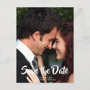 Romantisches Foto Save the Date Ankündigungspostkarte