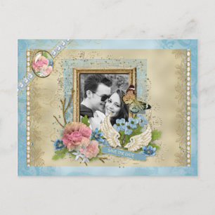 Romantisches Foto Save the Date Ankündigungspostkarte