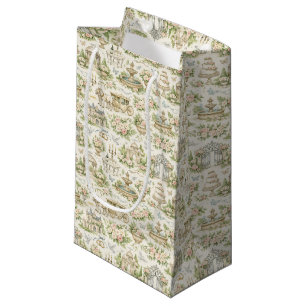 Romantisches französisches Gartenhochzeit-Aquarell Kleine Geschenktüte