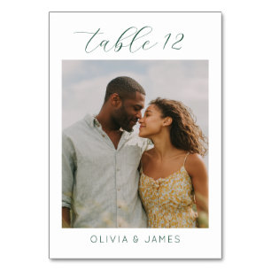 Romantisches Gedämpftes Minimalistisches Foto Tischnummer